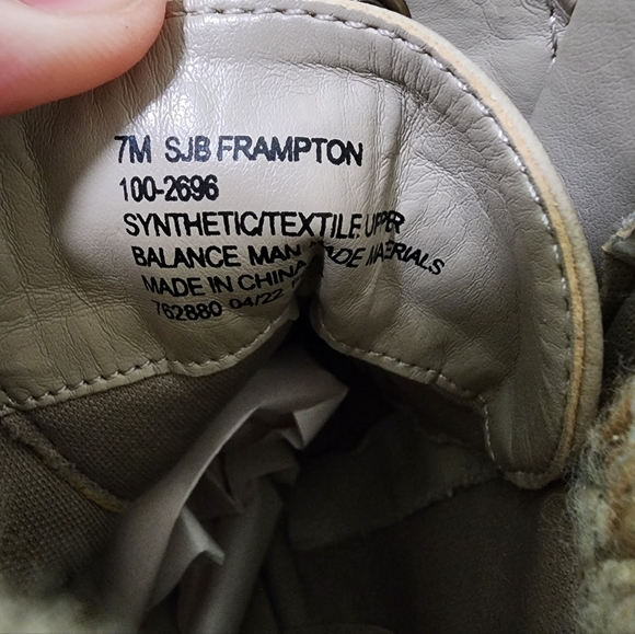 St. John's Bay Frampton Taupe Lace-up Knit Cuff Buckle Boots Sz 7 Classic Casual - Picture 9 of 12